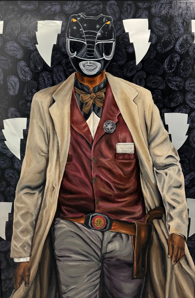 Bass Reeves, The Lone Black Ranger. 2018
Dominic R Clay
Mixed media on linen