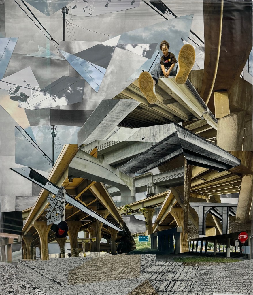 Big Shoes to Fill 
Kaima Marie Akarue
Paper collage
47"x42"