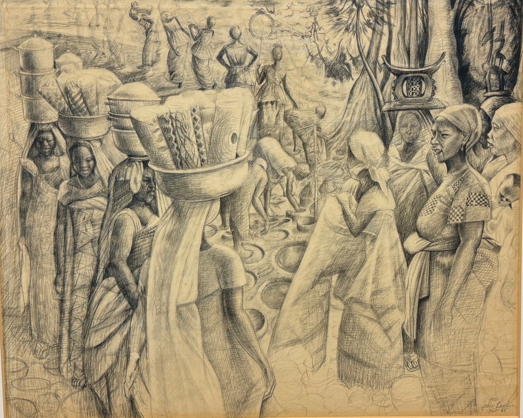 Untitled (Ghana Harvest Festival Study), 1960-65
John Biggers
Conte crayon and pencil on cream wove paper