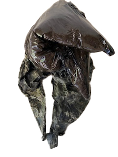 Hypothetical Hypocrite, 2008
Kaneem Smith
vinyl, canvas, wax, latex, raw cotton
3' x 22" x 22"