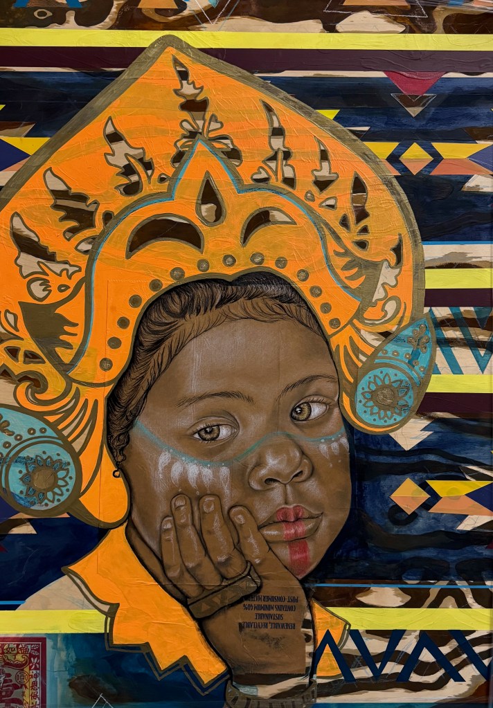 Heavy is the Crown Beybeh, 2018
Lee Carrier 
Mixed media on wood