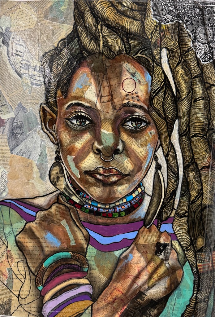 Remembering Wakanda, 2020
Romeo Robinson
Mixed Media, acrylic & charcoal